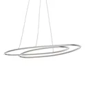 Oval LED hanging light Flair, aluminium