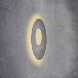 Escale Blade Open LED wall light, concrete Ø 59 cm