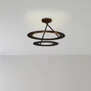 Bopp Stella LED ceiling lamp 2 rings alu/white