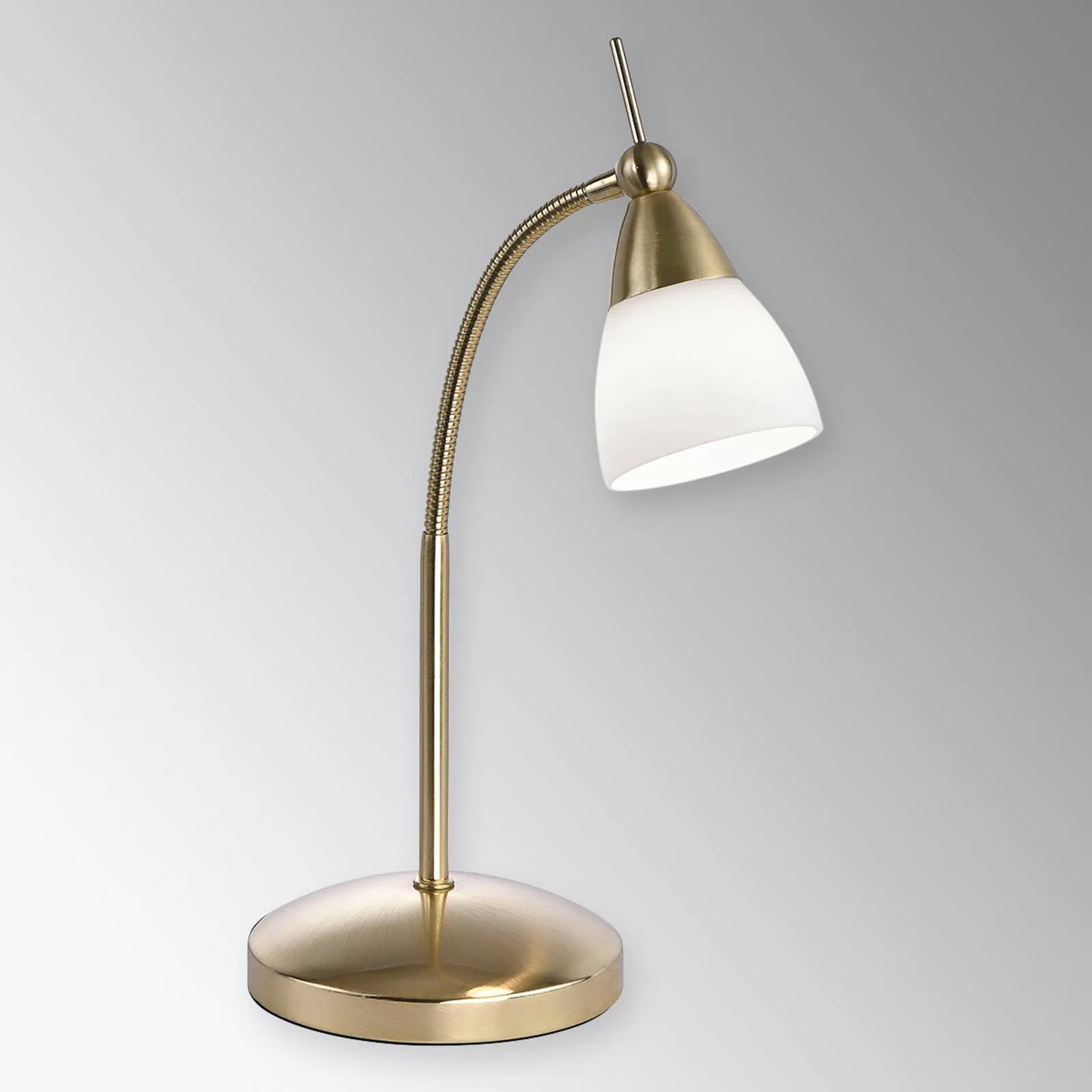 Brass-coloured LED table lamp Pino with dimmer