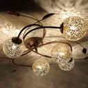 Greta floral ceiling lamp, six-bulb