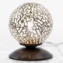 Table lamp with globe lampshade, Ø 10 cm
