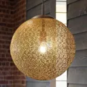 Greta pendant light, globe lampshade, 30 cm