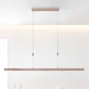 Adriana LED hanging lamp, CCT, wood décor