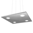 Pano square LED hanging light, white