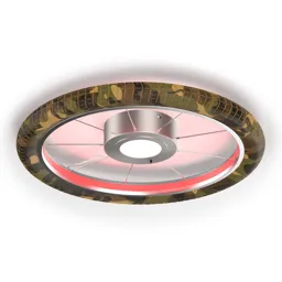 Wheel LED ceiling light, RGB, black