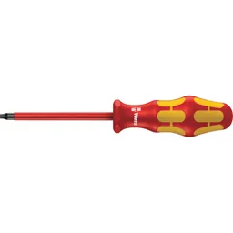 Wera Kraftform Plus 168I VDE Insulated Square Screwdriver - Robertson Tip 2, 100mm