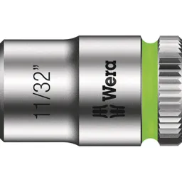 Wera 8790 HMA Zyklop 1/4" Drive Hexagon Socket Imperial - 1/4", 11/32"