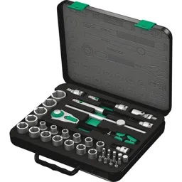 Wera 8100 SC2 Zyklop 37 Piece 1/2" Drive Socket Set - 1/2"