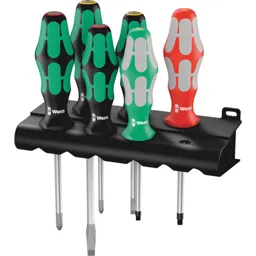 Wera 6 Piece Kraftform Plus 334/368/6 Screwdriver Set