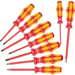 Wera 9 Piece Kraftform Plus 160I/162I/167I VDE Screwdriver Set