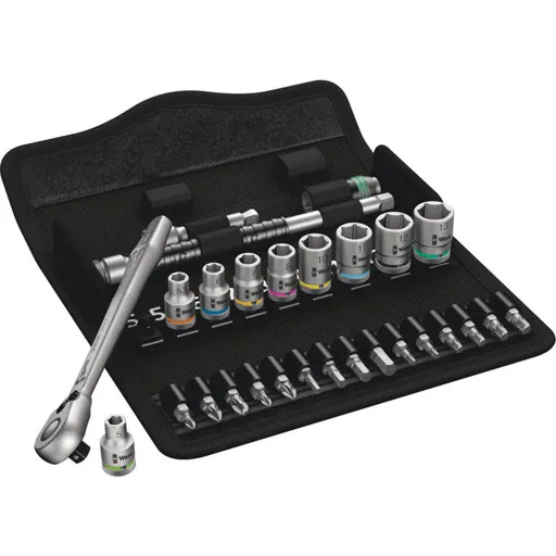 Wera 8100 SA8 Zyklop 28 Piece 1/4" Drive Socket and Bit Set - 1/4"