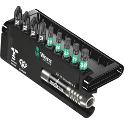 Wera 10 Piece Bit-Check Impaktor Screwdriver Bit and Holder Set