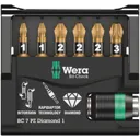 Wera 7 Piece Bit-Check Diamond Screwdriver Bit and Holder Set