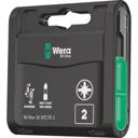 Wera Bit-Box Bi-Torsion Pozi Screwdriver Bits - PZ2, 25mm, Pack of 20