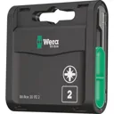 Wera Bit-Box Extra Hard Pozi Screwdriver Bits - PZ2, 25mm, Pack of 20
