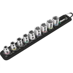 Wera 9 Piece 3/8 Drive Zyklop Socket Set - 3/8"