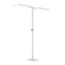 Yara.double LED floor lamp CCT, BT, PIR, silver