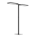 Yara.double LED floor lamp CCT, BT, PIR, silver