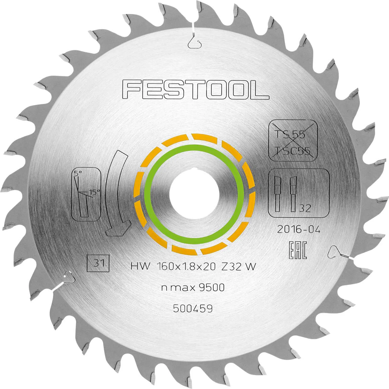 Festool Fine Tooth Wood Cutting Circular Saw Blade - 216mm, 48T, 30mm