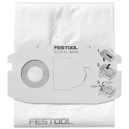 Festool Sc-Fis-Ct Mini Self Clean Filter Bag - Pack of 5