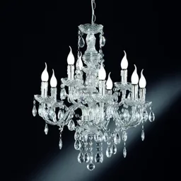Perdita chandelier with chrome look