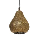 Oriental pendant lamp Jasmin in antique brass