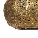 Oriental pendant lamp Jasmin in antique brass