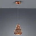 Copper-coloured hanging lamp Jasmin