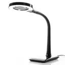 Lupo LED magnifying lamp in black