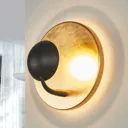 Extravagant LED wall lamp Aurora, black and gold