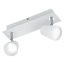 White and chrome LED spotlight Narcos - 2 bulbs