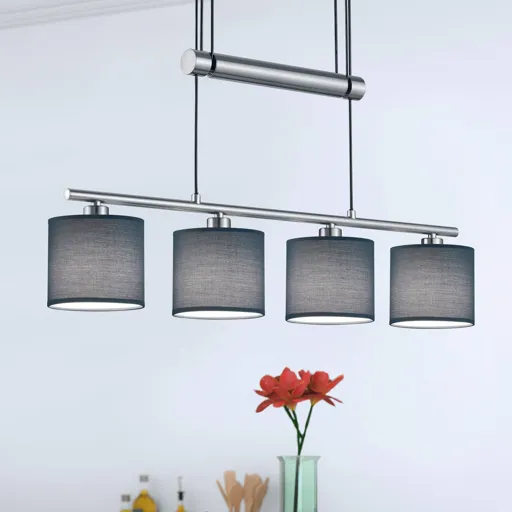 Grey hanging light Garda, with four bulbs