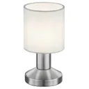 Fabric table lamp Garda with white lampshade
