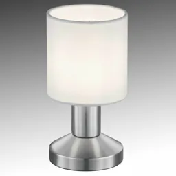 Fabric table lamp Garda with white lampshade