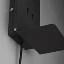 LED wall lamp Element with shelf matt black