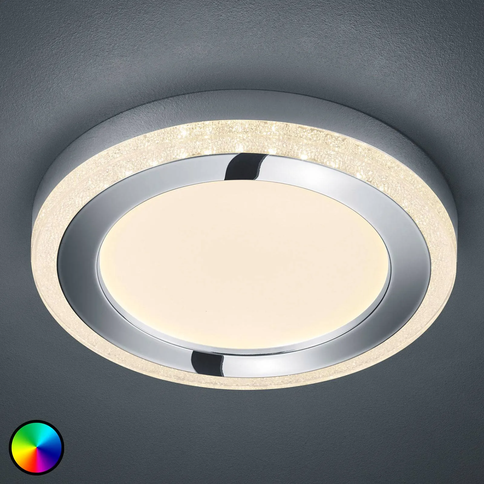 Slide LED ceiling light, white, round, Ø 25 cm
