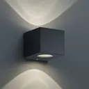Angular LED outdoor wall light Cordoba, white