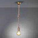 Rope pendant lamp with a decorative rope, 1-bulb