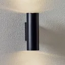 Marley two-bulb wall light, black