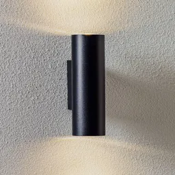 Marley two-bulb wall light, black