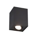 Biscuit ceiling light, one-bulb, black