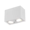 Biscuit ceiling light, two-bulb, white