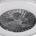 Harstadt LED ceiling fan, crystal frame