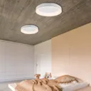 Girona LED ceiling light, remote control, white
