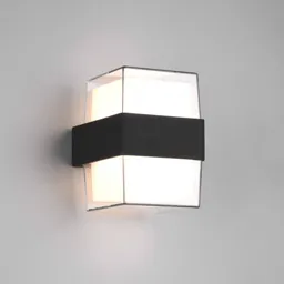 Molina LED outdoor wall light, angular, anthracite