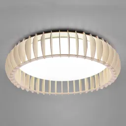 Monte LED ceiling light, CCT, Ø 60 cm, light wood