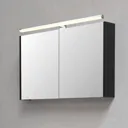 Lino LED wall light, matt black/white