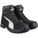 Puma Mens Safety Cascades Mid Safety Boots - Black, Size 10