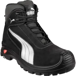 Puma Mens Safety Cascades Mid Safety Boots - Black, Size 10.5